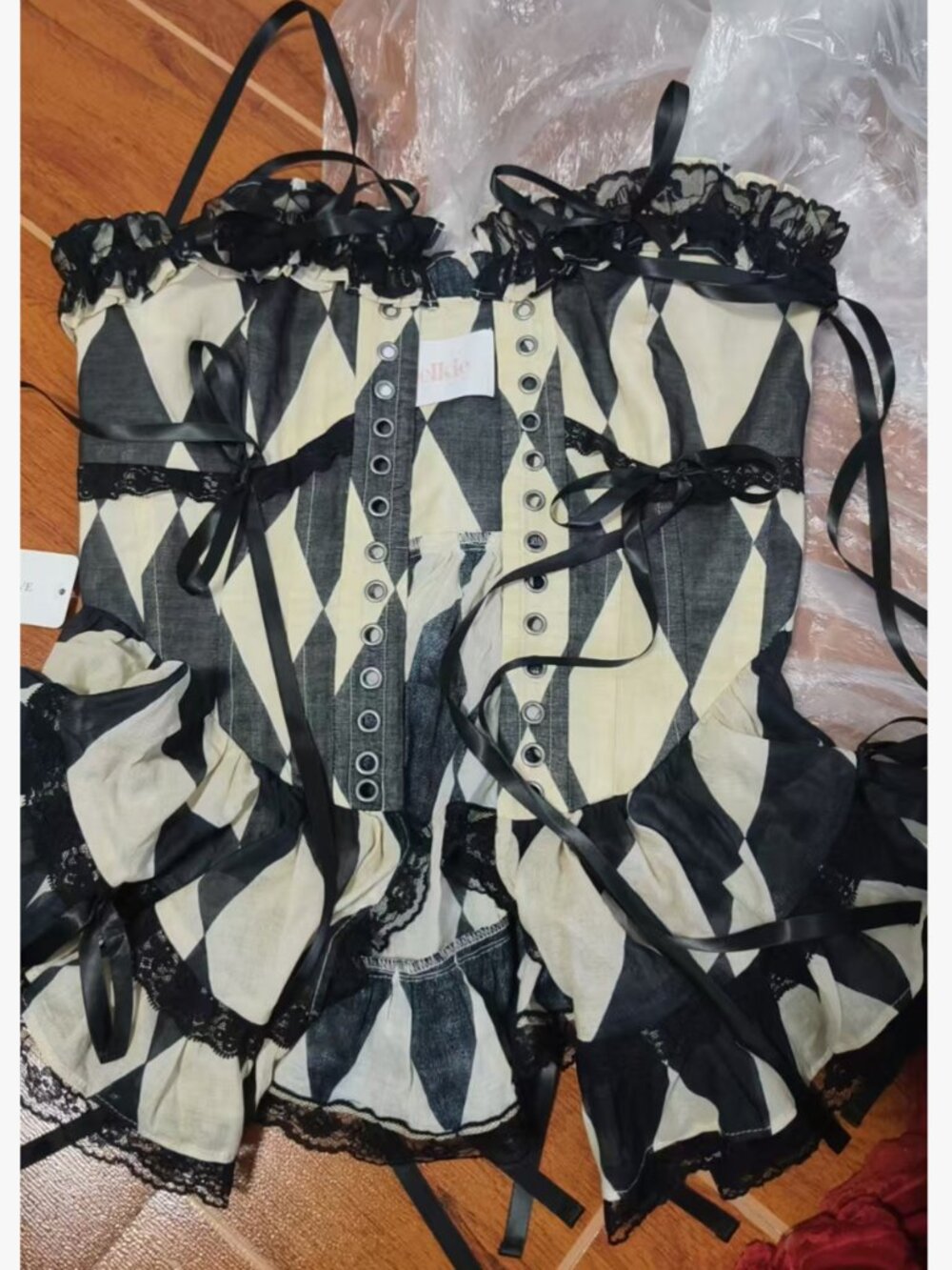 Selkie The Harlequin Main Stage Corset Top Medium - Picture 2 of 3